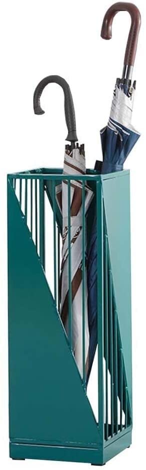 Porte-parapluies en métal forgé vert pour ne plus perdre vos parapluies