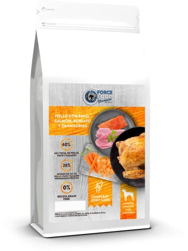 FORCEFOOD Gourmet Junior. Pienso sin Cereales para Cachorros. Pollo con Pavo, Salmon, boniato y Zanahoria 2 Kg