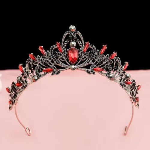Tiara de novia cómoda con pedrería y corona de estrás para damas 7