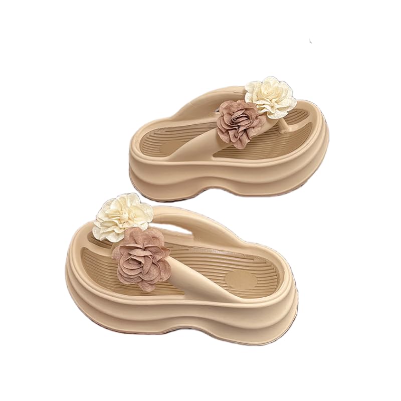 Womens Sandals Comfort Arch Support Sandals Fashion Summer Walking Shoes Casual Ankle Elastic Flower Flip Flops Shoes