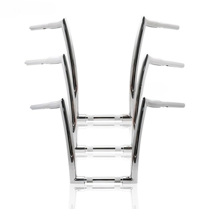 Guidon 25mm de 16" pour moto Sportster et Dyna en finition argent chrome