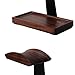 NIRVASH Walnut Headphone Stand, Wood Headset Stand for Desk, Wooden Universal Headphone Holder with Storage Base for Gaming, AirPods Max, Bose,Razer, Sennheiser (Black)