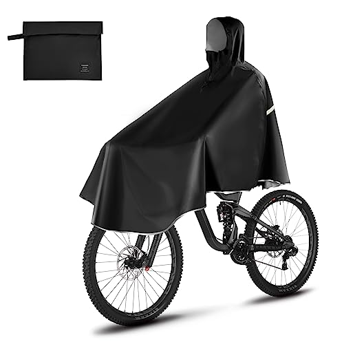 LAMA Fahrrad Regenponcho, Regencape Fahrrad Damen Herren, Wasserdichter...