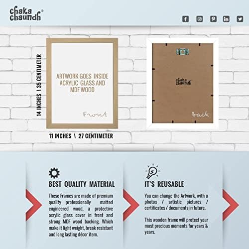 Image of Chaka Chaundh -Unique Sanskrit Gita Quotes Art - Motivational Sanskrit Quotess Framed Poster - Inspirational, Wisdom Quotess for Home & Office School - 14 X 11 inches