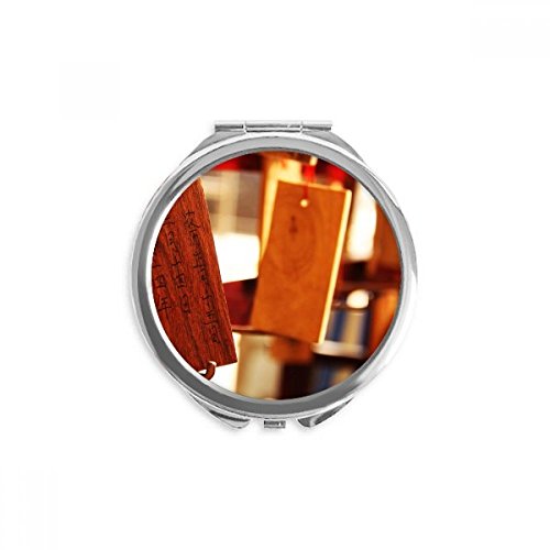 Miroir de poche style chinois haut de gamme carte bénédiction miroir maquillage