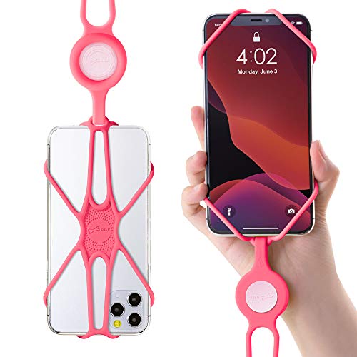 Bone Lanyard Phone Tie 2 Cell Phone Lanyard Case, Universal Neck Phone Strap for iPhone 12 11 Pro Max, Galaxy S Pixel, Smartphone Case Silicone Straps, fits 4