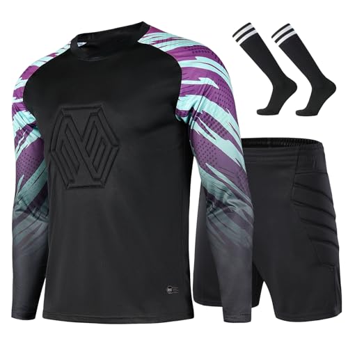 Gef1573antu Soccer Goalie Jersey And Shorts Set For Boys,long Sleeve Goalie U...