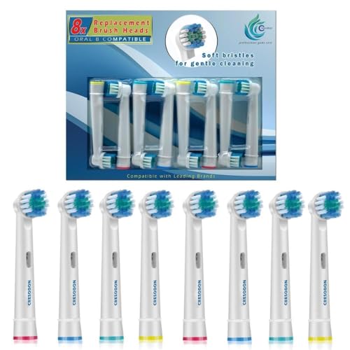 CRESODON 8-Pack Replacement Toothbrush Heads | Compatible with Braun Oral-B Electric Toothbrushes | Precision Clean Refills for Deep, Gentle Cleaning
