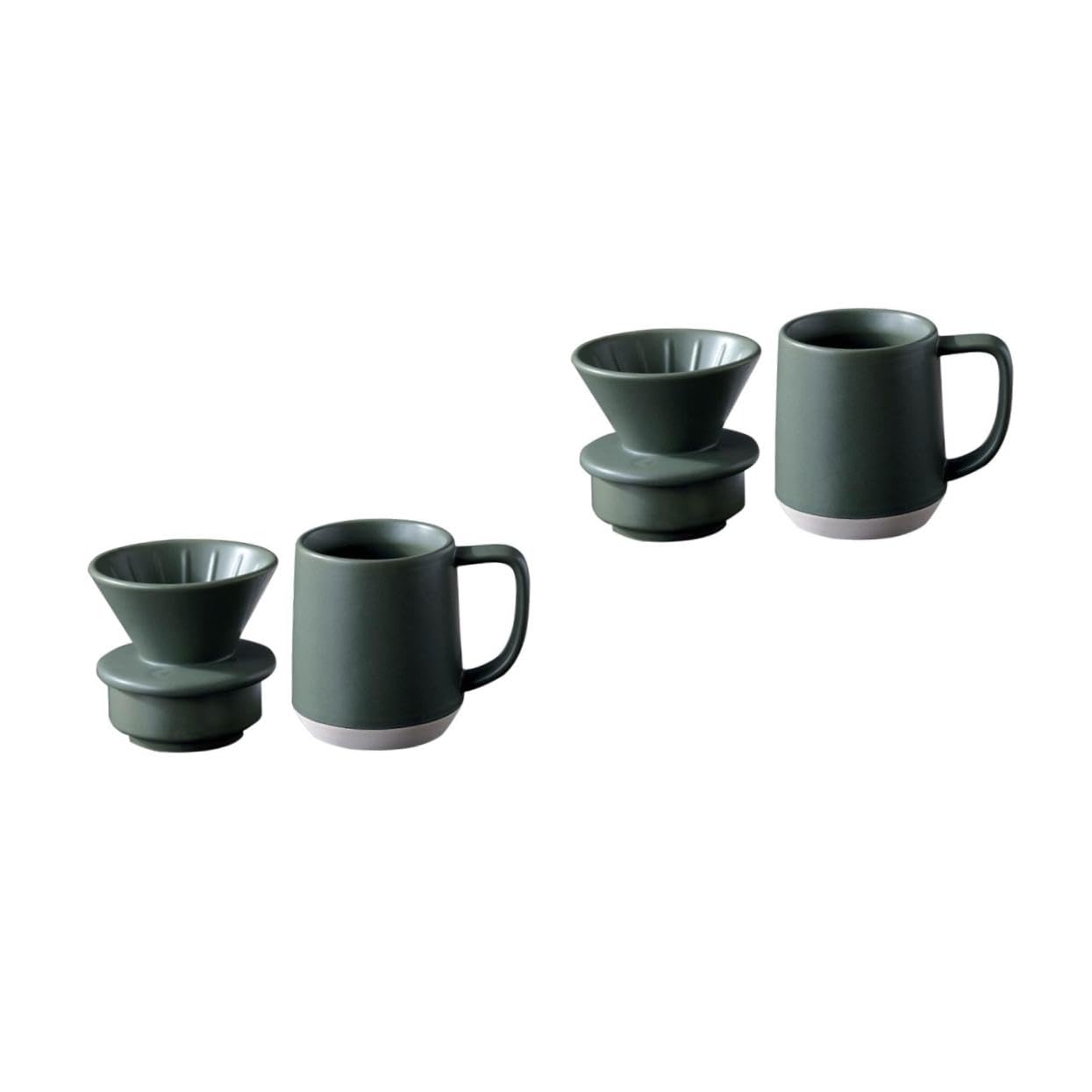 Tofficu 2 Juegos Taza De Filtro De Leche De Café Portátil Filtro De Café Reutilizable s Taza Colador De De De De De Casa Verde Cerámica