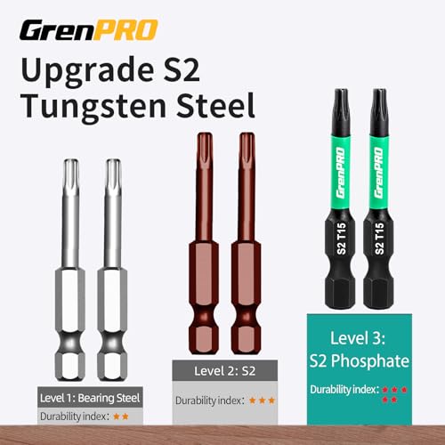 GRENPRO Torx Bit Set 29pcs(TT7-TT40), 1''&2'' S2 Steel Security Torx by GRENPRO - Used condition - Image 4