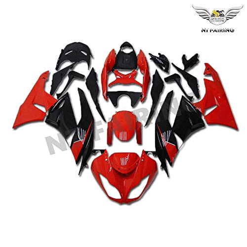 NT FAIRING Red Black Fairing Fit for KAWASAKI NINJA 2009-2012 ZX6R 636 New Injection Mold ABS Plastics Bodywork Body Kit Bodyframe Body Work 2010 2011 09 10 11 12 ZX-6R