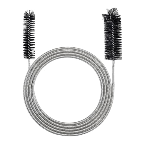 DUSCOKE 78 Inch Flexible Long Drain Brush, Nylon Stainless Steel Flexible Feeding Tube Cleaning Brush, Double Ended Elastic Slim Hose Pipe Brush Auto Sunroof Drain Hole Cleaner for Car Fridge (Black)