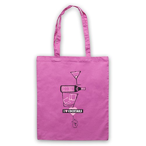 Sac d'emballage I Love Cocktails Slogan Style pour cadeaux et shopping créatif
