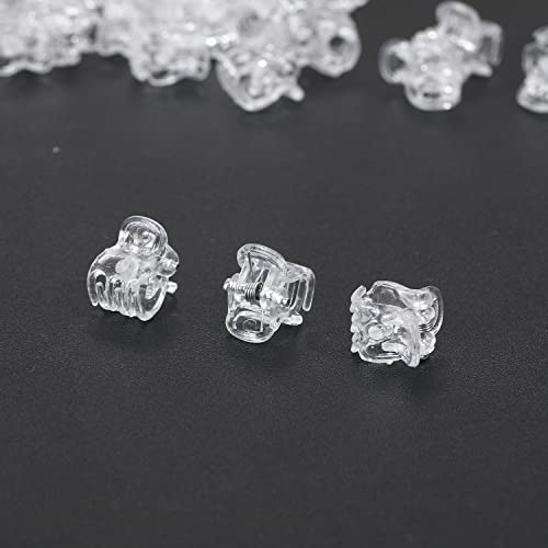 Pack de 100 mini pinzas para cabello de plástico miniatura 5