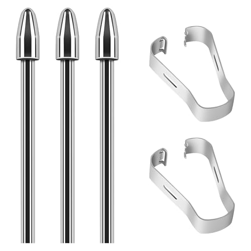 KIRVOS Juego de 3 puntas de S Pen | S Pen puntas de repuesto compatibles con Samsung S-Pens & Galaxy Tab S7 FE | Incluye clip y caja de almacenamiento