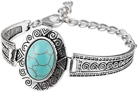 Womens Retro Bracelet Clouds Flowers Turquoise Bracelet Womens Accessories