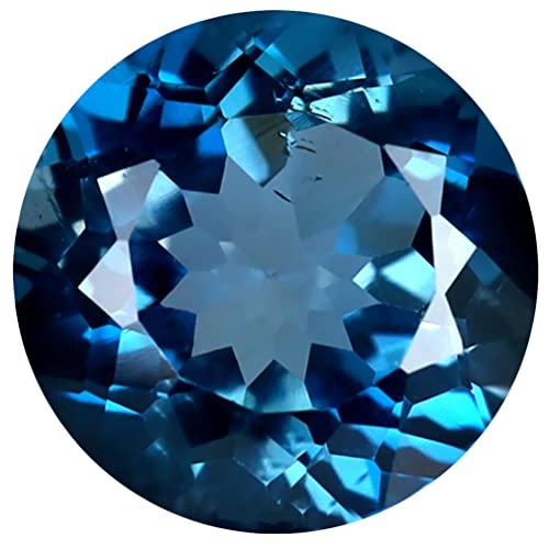 Topaze bleu de Londres de 4.36 ct, le cadeau précieux idéal en forme ronde
