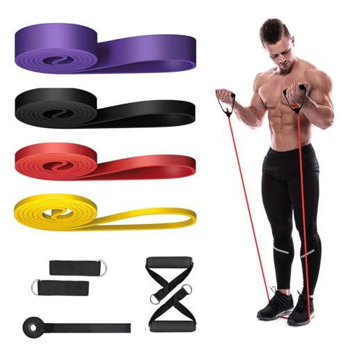 Widerstandsbänder Set-Pull Up Bänder mit 4 Widerstandsstufen 5-85 LBS für Männer Frauen, Übungsbänder Widerstand mit Türanker, Trainingsplakat Tasche für Körperdehnung, Pull Up Assist Widerstandsbänder Set-Pull Up Bänder mit 4 Widerstandsstufen 5-85 LBS für Männer Frauen, Übungsbänder Widerstand mit Türanker, Trainingsplakat Tasche für Körperdehnung, Pull Up Assist
