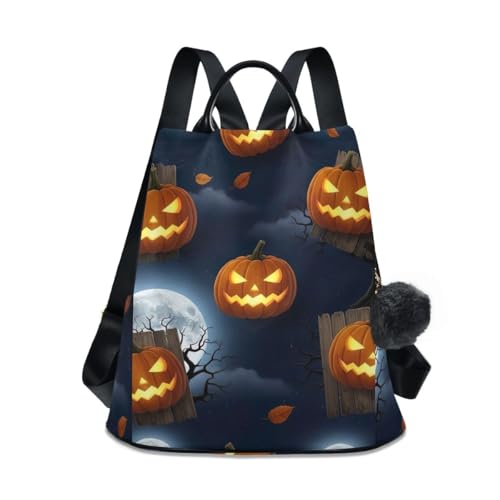 Sac à dos imprimé lanternes Halloween pour femme : fini les pickpockets