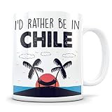 Chile Souvenirs, taza de Chile, regalo de Chile para mujeres y hombres, vacaciones en Chile, regalo de viaje en Chile