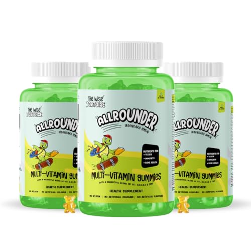 Image of Allrounder Lemon Multi-Vitamin Gummies for Kids | 30 Count | Essential Vitamins | No Artificial Flavors (3 Count (Pack of 3), Lemon)