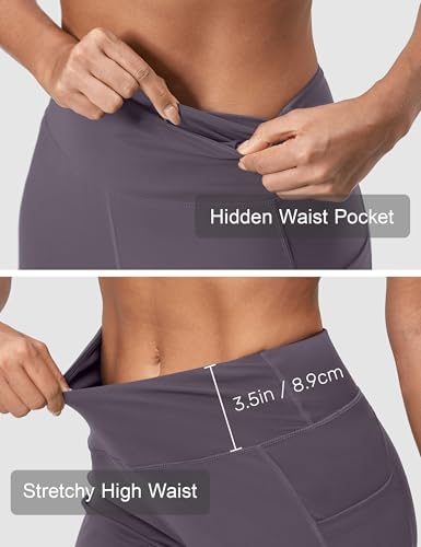 Image of ISEEGZ 15 inch / 18 inch / 21 inch / 25 inch Capri Pants for Women High Waist with Pockets Women's Capris Workout Yoga Pants Loose Straight Leg
