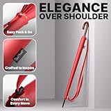 Royal Walk Windproof Umbrella Black Large 54 Inch Automatic Open for 2 Persons Stormproof for Men Women Classic Wooden Handle Lightweight Waterproof Durable Strong 16 Ribs Travel Golf 120cm Red - Image 8