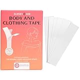 XLUXEVOGUE Double Sided Body and Clothing Tape, Skin Friendly Extra Adhesive Dress Fashion Tape for All Fabric Types (100 Strips)