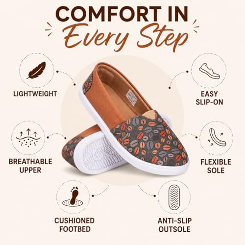 Image of TRASE Women's Printed Bellies - Lightweight Slip-On Ballerina Flats with Cushioned Footbed, Comfortable Anti-Skid Ladies Footwear for Casual, College & Office use