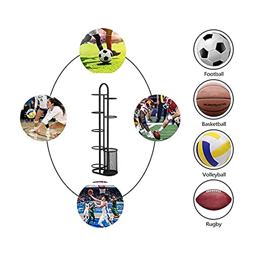 Ballenreks Voetbalhouder Dubbelzijdig Basketbal Sport Bal Opbergrek, Verwijderbare Vrijstaande Sportuitrusting Organizer… - Image 5