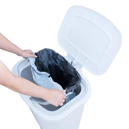 Caneca de basura rectangular 20 gal 2 unidades blanca miniatura 6