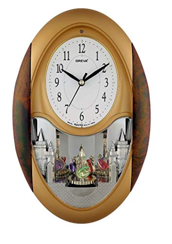 OREVA Plastic Rotating and Musical Pendulum Wall Clock (23.0 cm x 6.0 cm x 35.5 cm, AQ-2047) (Copper) (B085G55R57) Amazon Price History, Amazon Price Tracker