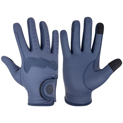 Gants d'équitation eGlove eQUEST GripPro Lite 2024 bleus en taille XXXL