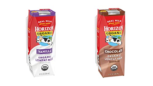 Horizon Organic Milk Low Fat Milk ( Vanilla and Chocolate ) 6 each - 8fl oz - 12pack