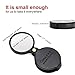 Small Pocket Magnifier Glass, Mini Folding Magnifying Lenses with Rotating Protective Leather Sheath for Seniors Reading, Inspection, Kids for Exploration, Elders Gift, 2 3/8'' Lens Size