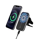 【15W schnelles kabelloses Laden】 Diese magnetische kabellose Autoladehalterung für den Mag Safe der iPhone 12-Serie unterstützt kabelloses Hochleistungsladen bis zu 15W. Magnetisch festes, frequenzstabiles Schnellladen und sicheres Design: Überspannungsschutz, Überstromschutz, Kurzschlussschutz, Überhitzungsschutz. intelligenter und sicherer Schutz der iPhone 12-Serie.