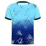 T-shirt à manches courtes pour garçon, col rond, imprimés géométriques élégants et couleurs vives rendent votre enfant plus énergique