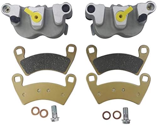 M MATI Front Left Right Brake Caliper Set with Pads without Mounting Bracket for Polaris Ranger 4X4 500 EFI 570 4X4 700/800 900 902D 1000 HST RZR 4 800 900 1000 XP/XP 4/S4 RS1 GEM GENERAL 1000 Pro XD