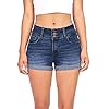 WWricotta Short Jeans Femme – Pantalon Court en Denim pour Femme Short D’éTé Sexy Jean Oversize Jean Couleur Unie Vintage Mini Short en Jean Short De Bodybuilding De Loisirs