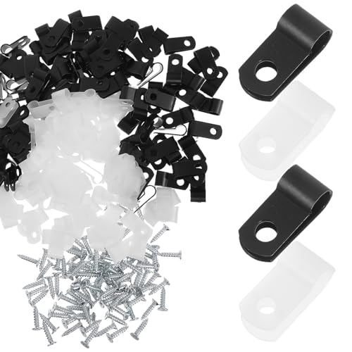 Abrazaderas para cables tipo R resistentes intemperie de nailon 1/4 2