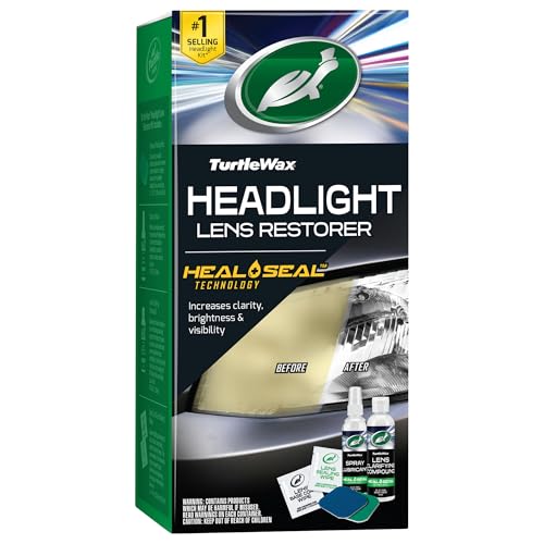 Turtle Wax Headlight Restoration Kit, Removes Oxidation and Yellowing, Restores to Like-New Condition, Increases Visibility and Brightness for Safer Driving, Easy Application