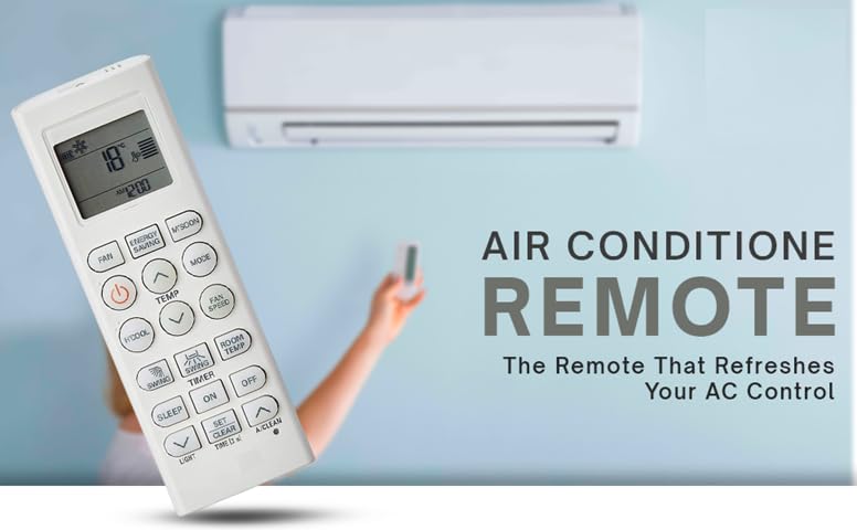 Image of Sanavya AC Remote Control - Compatible Replacement for Split & Window Air Conditioners - Replicates Genuine Remote Functions (LG Split AC Remote Control AC-36I)