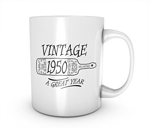 RiotBunny Vintage Born In The Fifties 1950 A Great Year Taza de cerámica Café Té Mug