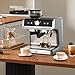 EliteEdge Espresso Machine With Grinder, 20 Bar Professional Coffee Maker With Milk Frother Steam Wand for Cappuccino, Latte, Macchiato, 95 oz Removable Water Tank, Smart PID Temperature Control,Gray