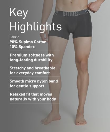 Image of Puma Men's Cotton Classic Solid Trunks