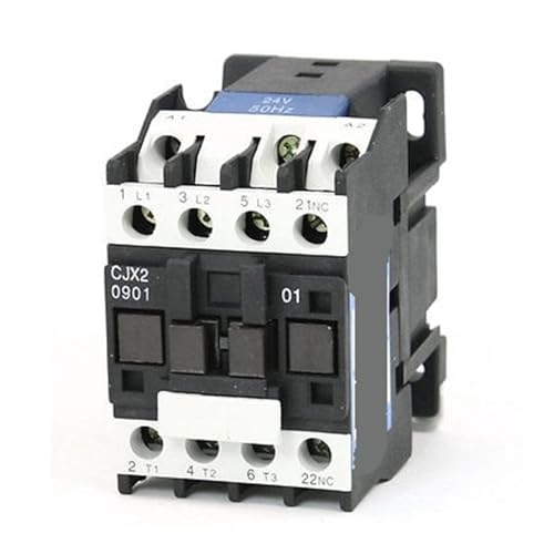 Contacteur CA 24V 50Hz bobine 9A triphasé 1NC résistant pour éviter les pannes