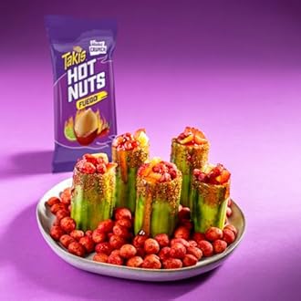 Takis Fuego Hot Nuts 15.02 oz Sharing Size Resealable Bag, Hot Chili Pepper & Lime Flavored Extreme Spicy Double-Crunch Peanuts
