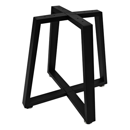 JIANZHUO Round Metal Coffee Table Legs,16 Inch Black Iron Dining Table Base Only,Large Circle End Table Legs