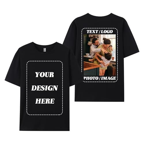ISUNMEA Custom T-Shirts for Men Women, Custom Tees Shirt Design Your Own, Personalized Photo/Text...