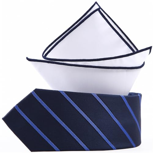 Set de corbata de seda para caballero azul
